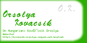 orsolya kovacsik business card